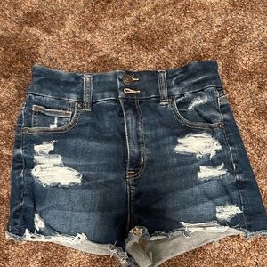 Blue, American Eagle Ripped Jean shorts